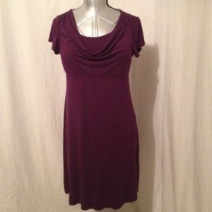 Merona Drape-neck Short Sleeve Dress L